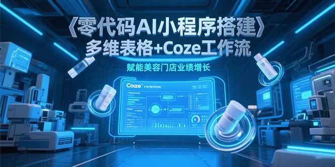 (15239期)零代码AI小程序搭建,多维表格+Coze工作流,赋能美容门店业绩增长