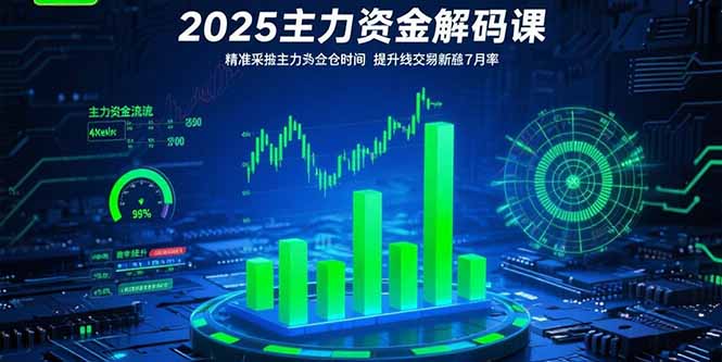 （15511期）2025主力资金解码课：精准捕捉主力建仓时机，提升短线交易胜率(更新7月)