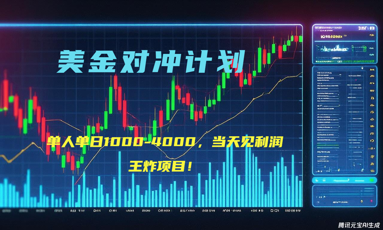 (15333期)2025年最暴力项目“美金先登计划”最新最强对冲战法,每日实际收益1K-4K