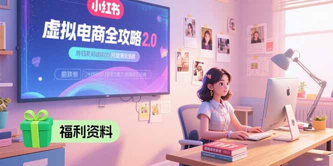 (15387期)虚拟电商全攻略2.0,开店选品实操流程,账号定位、货源发布、笔记发布技巧